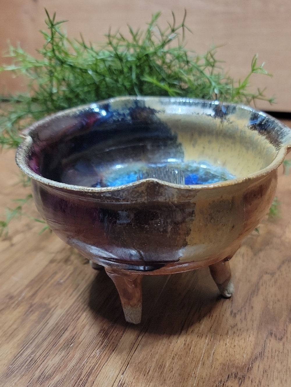 Stonewear Footed Flower Vase